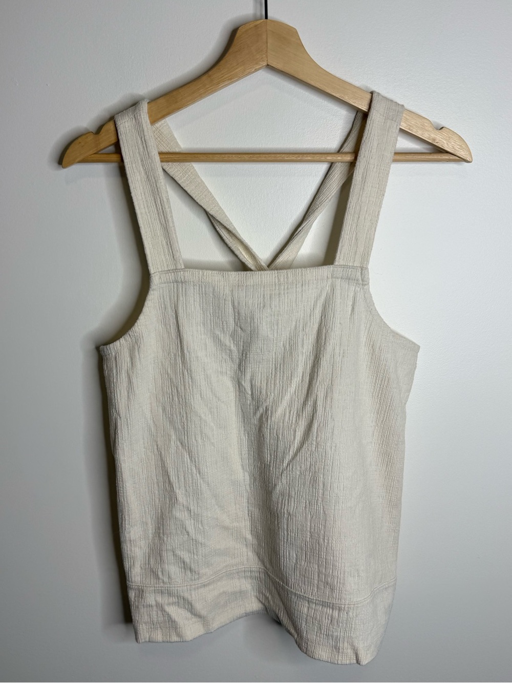 Madewell Cream Square Neck Tank size medium